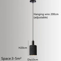 Suspension Industrielle Rétro Luminaire LED Nordique pour Bar Salle À Manger Chambre