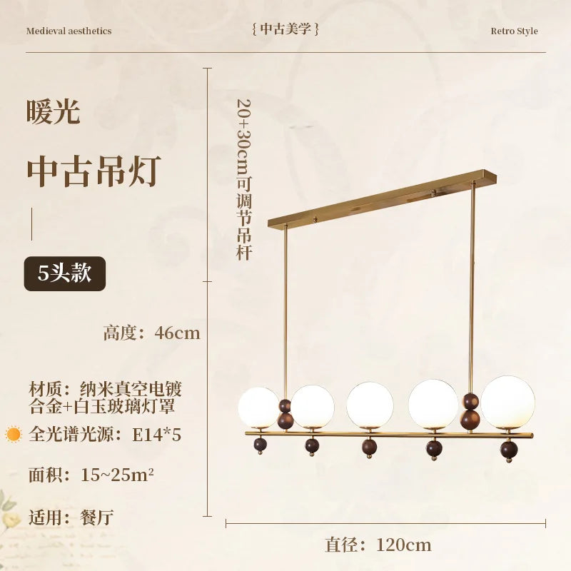 Lustre médiéval français rétro lampe suspendue Luminária - Édition Spéciale