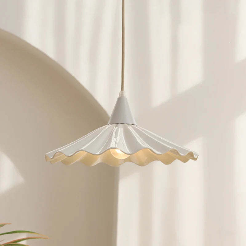 Suspension LED 30 cm Blanc: Design Japonais en Céramique