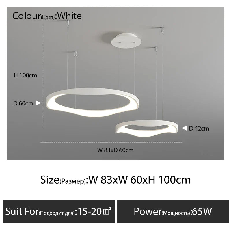 Lustre LED design nordique rond