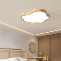 Plafonnier LED bois nordique moderne