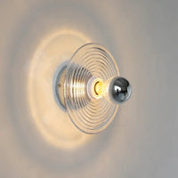 Applique murale LED rétro en verre ondulé pour armoires sur rail - Élégance Illuminée