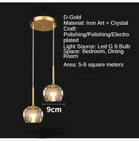 Suspension LED nordique en verre design