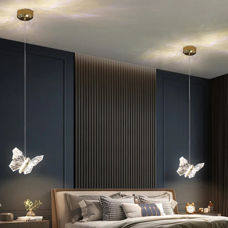 Suspension LED papillon design nordique moderne pour une décoration intérieure tendance