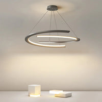 Lustre moderne nordique à anneaux pour restaurant