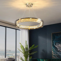 Plafonnier Luxe LED Cristal Rond pour Décoration Intérieure