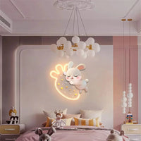 Fraise Lapin - Lampe Murale LED Acrylique pour Chambre Enfants