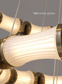 Lustre LED en verre design moderne de luxe 2024 - Édition Prestige