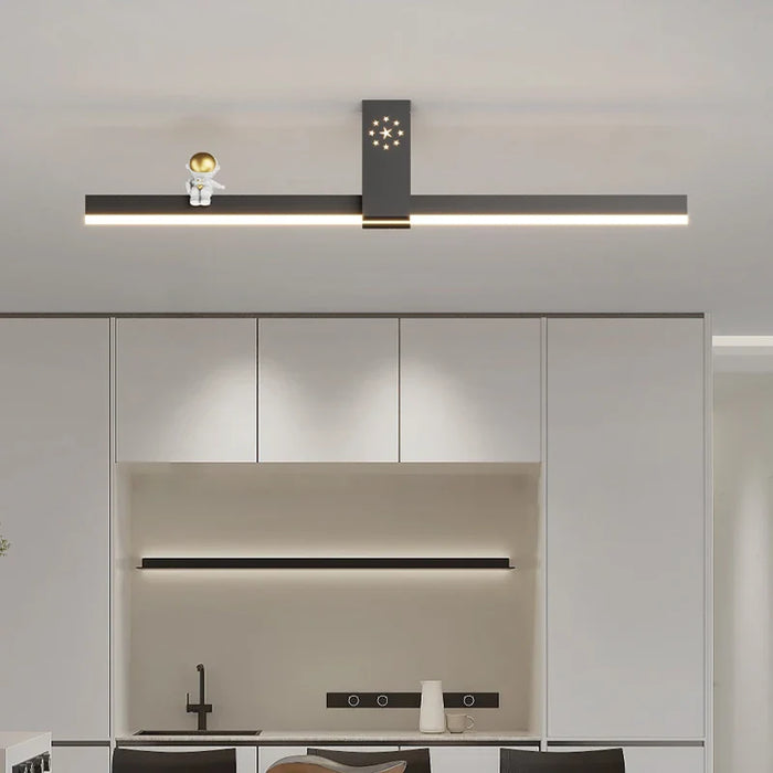 Lustre Nordique Minimaliste Bande LED Créative et Personnalisée