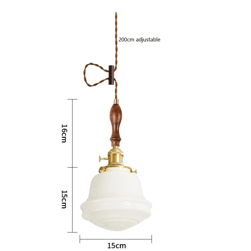 iwhd Suspension LED - Verre et Cuivre - Style Nordique Moderne