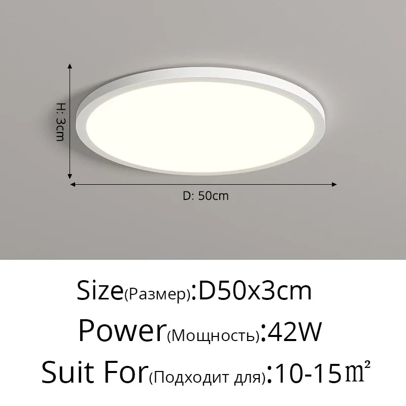 Plafonnier LED Ultra-mince Rectangulaire Minimaliste Scandinave Moderne en Acrylique