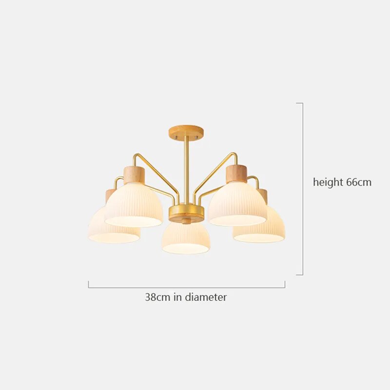 Lustre nordique en bois - Style japonais