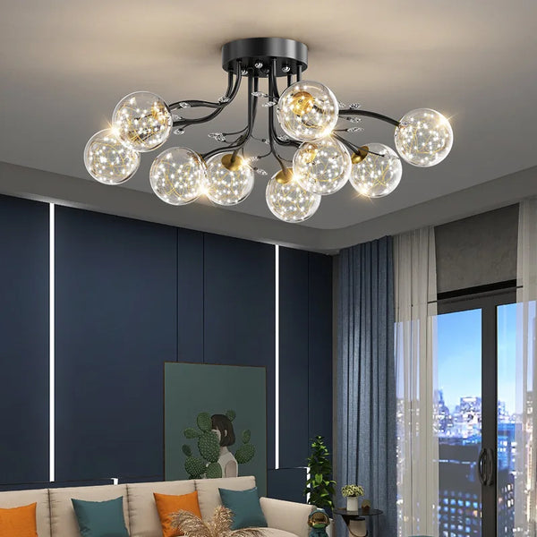 Lustre LED Moderne en Fer pour un Loft Élégant