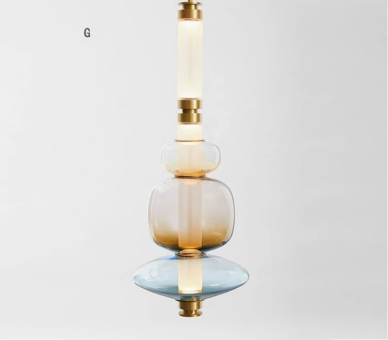 Suspension Duplex Moderne pour Hall avec Escalier en Verre