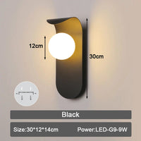 Applique murale LED en verre givré pour intérieur