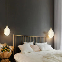 Suspension design Escalier moderne pour hôtel de luxe en céramique avec éclairage LED en forme de pétale