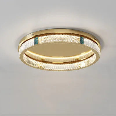 Lustre moderne en cristal rond à trois couches LED 2024 - Élégance Illuminée