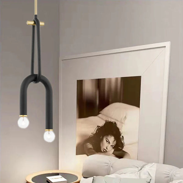 Lustre Créatif à Deux Ampoules, Hauteur Réglable