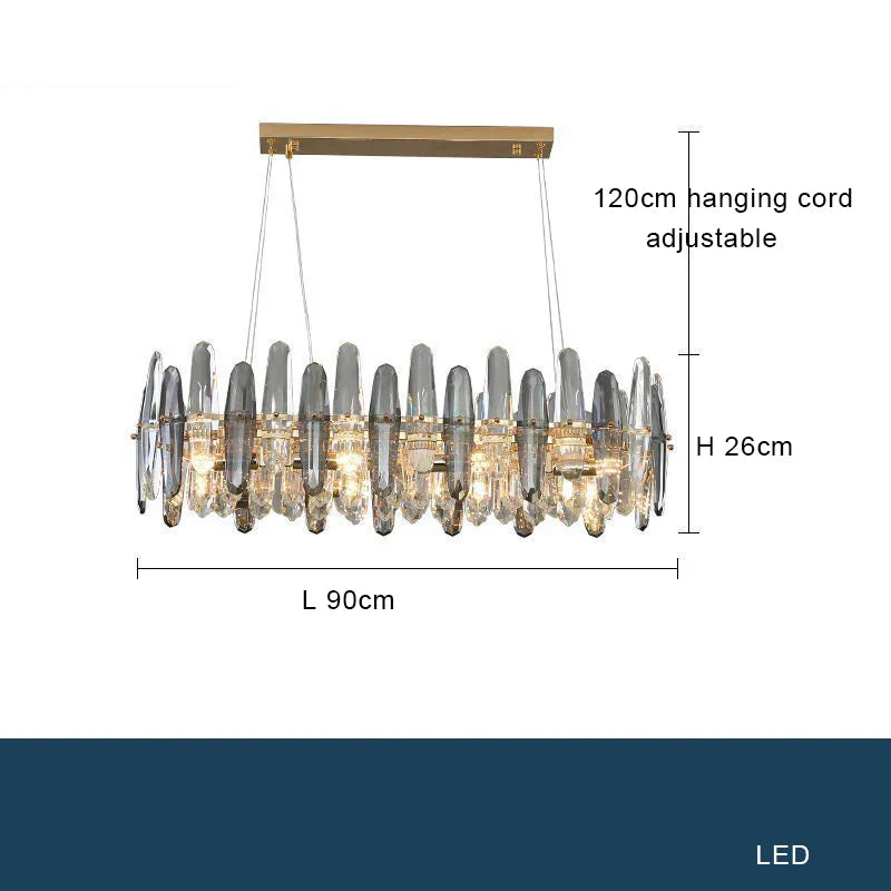 Lustre LED de Luxe en Cristal K9 avec Intensité Variable - Édition Noël 2024