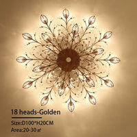 Lustre LED Cristal Moderne Nordique pour Salon Salle à Manger