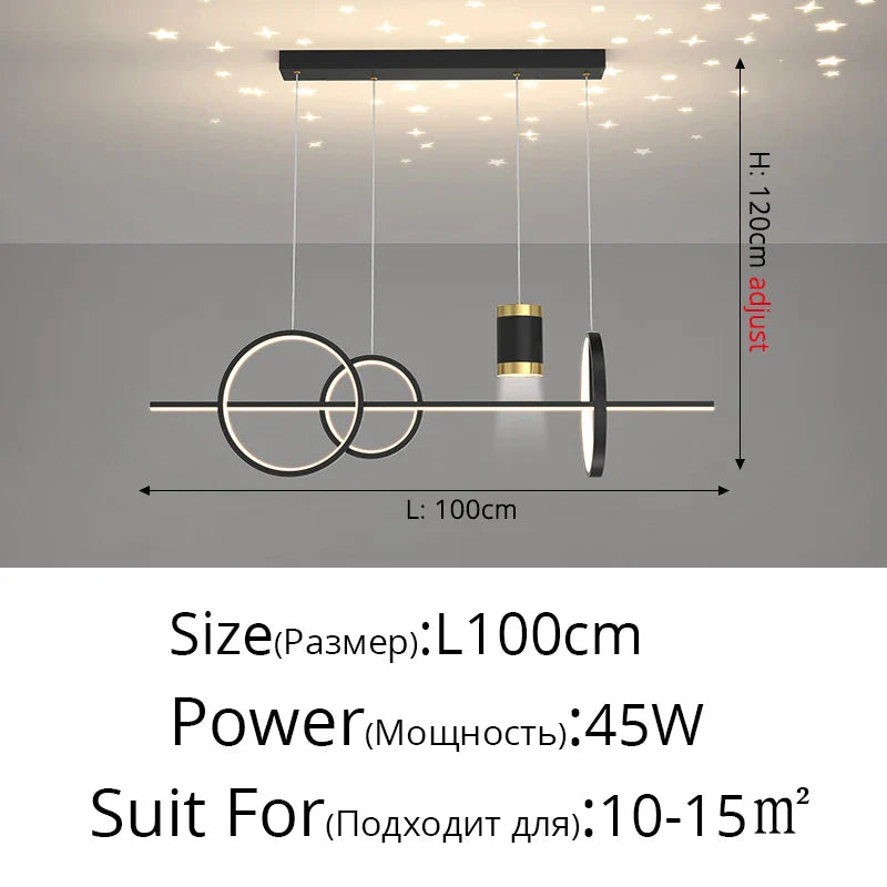Style Nordique : Suspension LED Luminaire Abajur