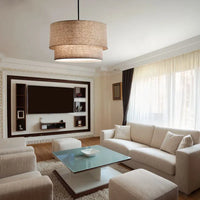 Suspension Abat-jour Style Lin Moderne