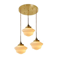 iwhd Suspension LED - Verre et Cuivre - Style Nordique Moderne