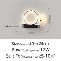 Applique Murale LED Tricolore Ginkgo : Protection des Yeux et Design Élégant