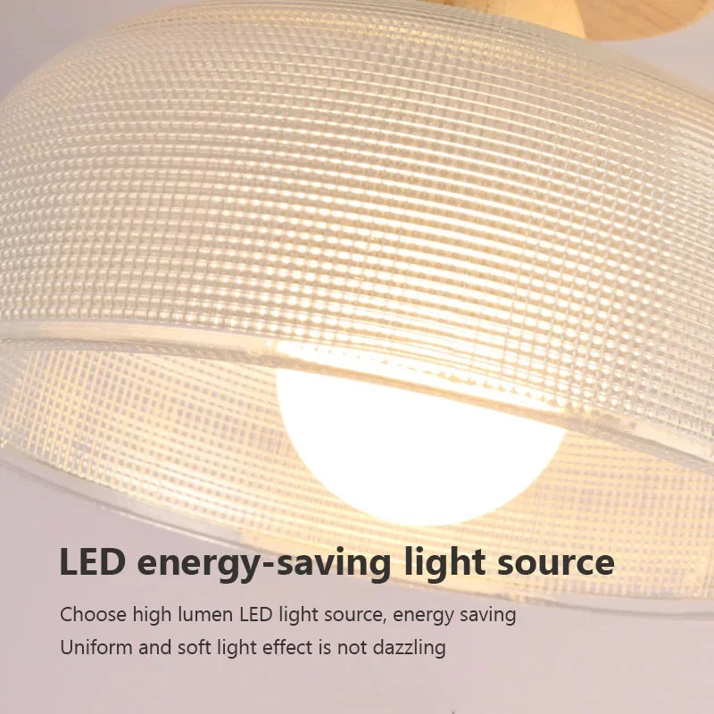 Plafonnier LED en bois massif nordique pour éclairage intérieur de qualité