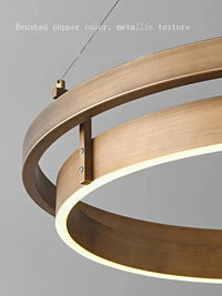 Suspension LED bronze brossé style nordique