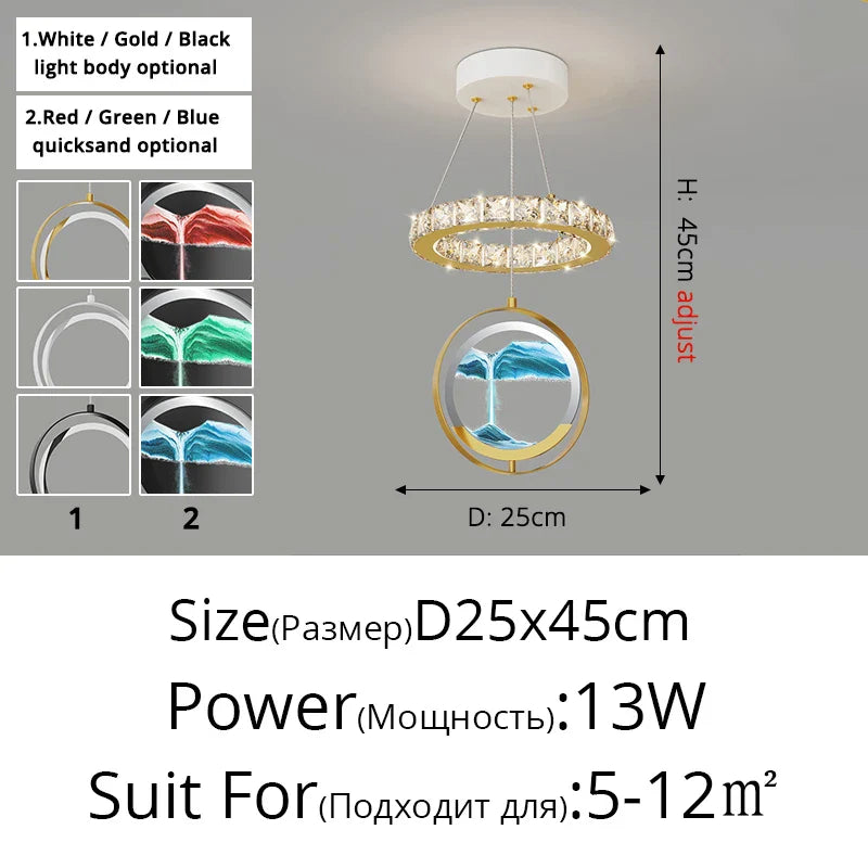 Lustre Nordique Moderne Minimaliste "Petits Sables Mouvants"
