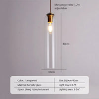Suspension nordique en verre avec LED