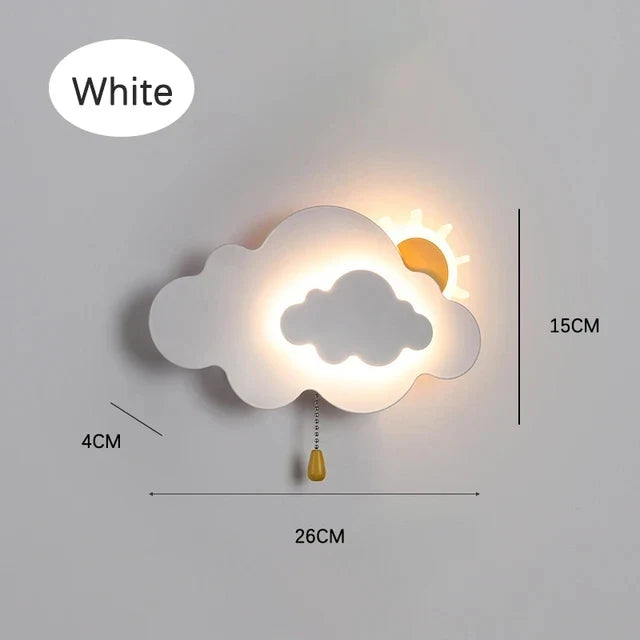 Applique murale pour enfants en forme de nuage : design minimaliste et moderne