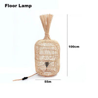 Lampadaire Vintage en rotin nostalgique