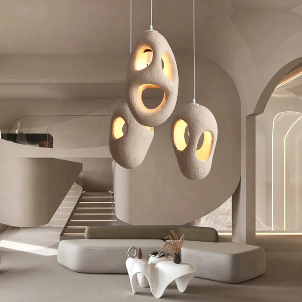 Lustre nordique Wabi Sabi pour restaurant-bar et vestiaire By Nordics