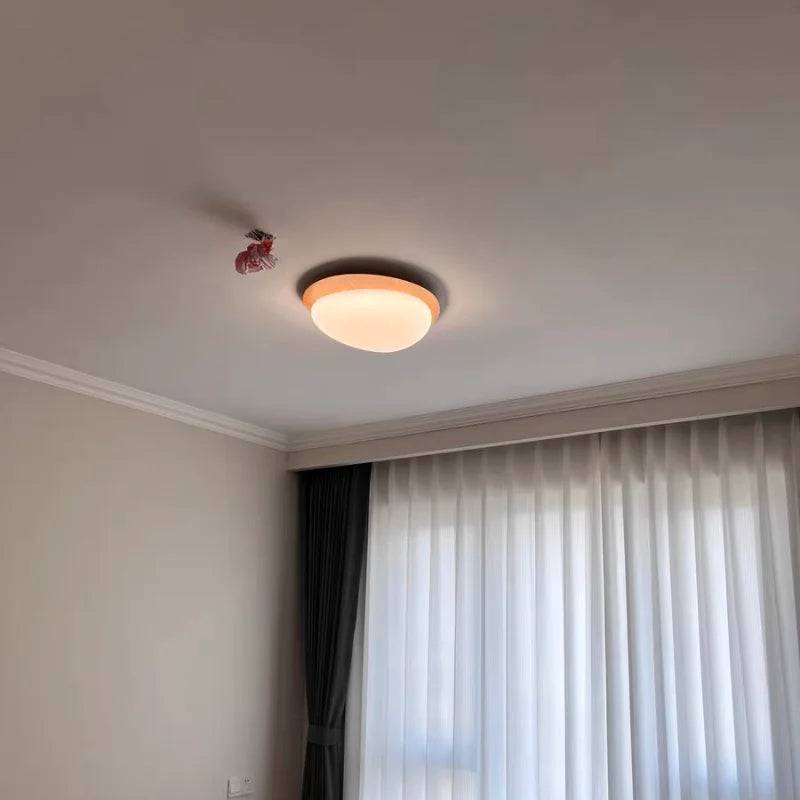 Plafonnier LED Bois Moderne Rétro pour Chambre, Restaurant et Cuisine