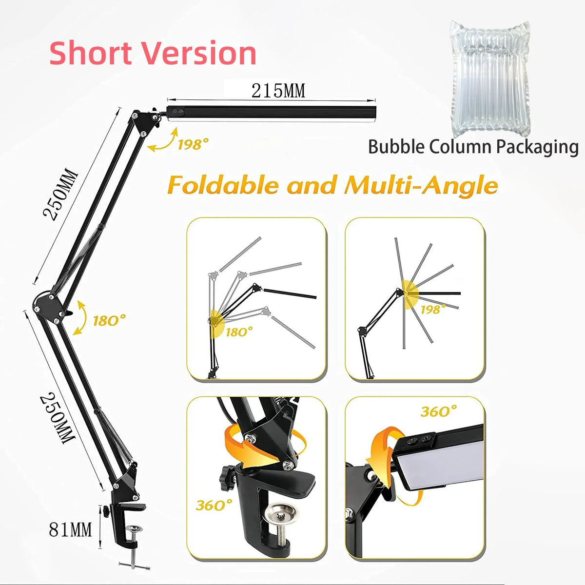 Lampe de bureau LED 10W avec pince
