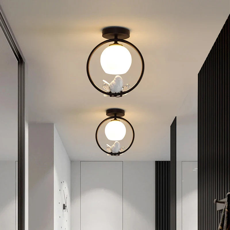 Plafonnier Nordik avec Motif d'Oiseau pour Balcon