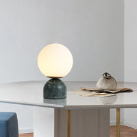 Lampe de table LED en verre et marbre - Luxe Illuminé
