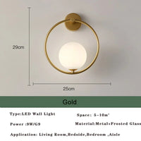 Lustre LED Moderne Nordic Gold & Black