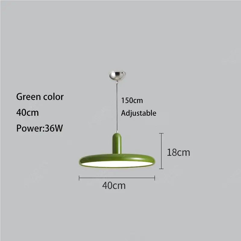 Lustre OVNI Vert Clair Vintage