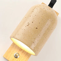 Applique Murale LED en Pierre Naturelle pour Hôtel - Interrupteur inclus