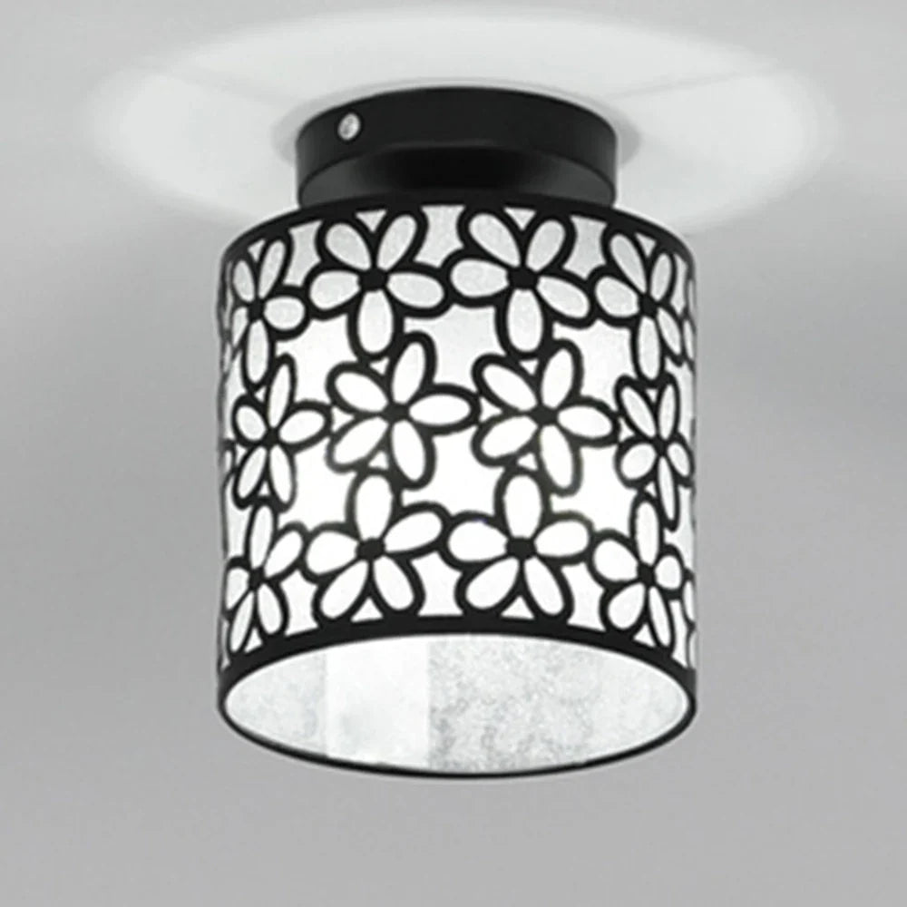 Plafonnier nordique moderne avec imprimé floral - Éclairage artistique et décoration