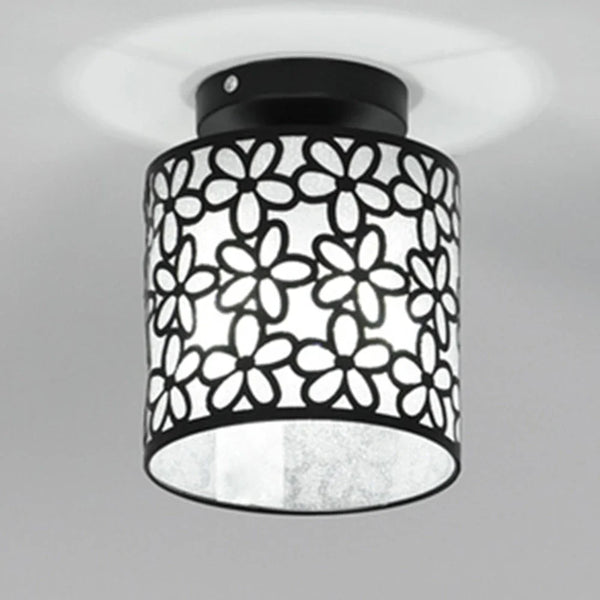 Plafonnier nordique moderne avec imprimé floral - Éclairage artistique et décoration