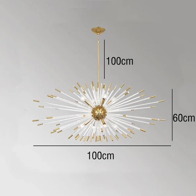 Lustre de Luxe Nouveau : Design Cristal Pissenlit LED Suspendu