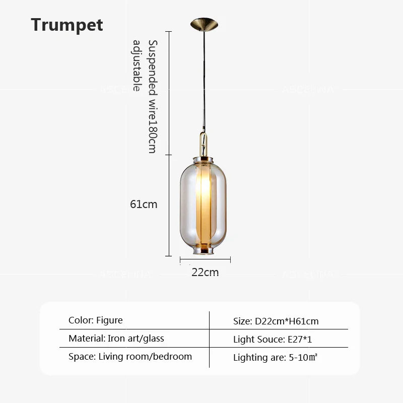 Suspension Verre Retro Modern - Intérieur