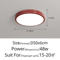 Plafonnier rond minimaliste LED pour éclairage intérieur