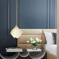 Suspension design Escalier moderne pour hôtel de luxe en céramique avec éclairage LED en forme de pétale