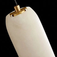 Suspension Luxe en Marbre Naturel avec Fil en Laiton Réglable