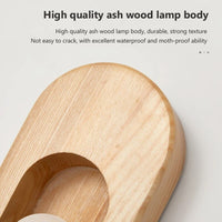 Applique murale LED nordique en bois naturel